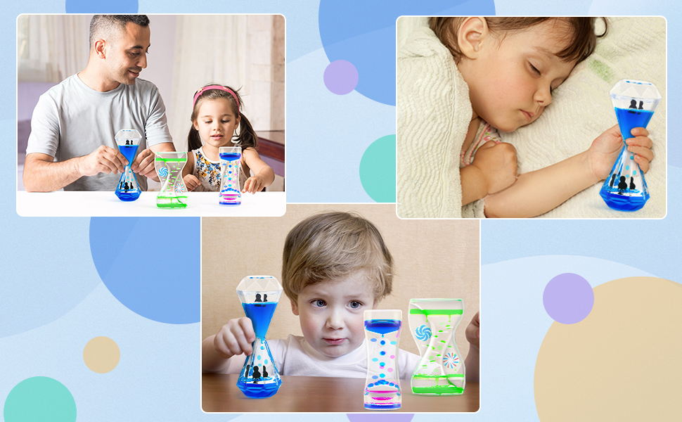 Liquid Motion Bubble Liquid Timer for Sensory Toys, Fidget Toy, Calm Stress Relief Desk Toys