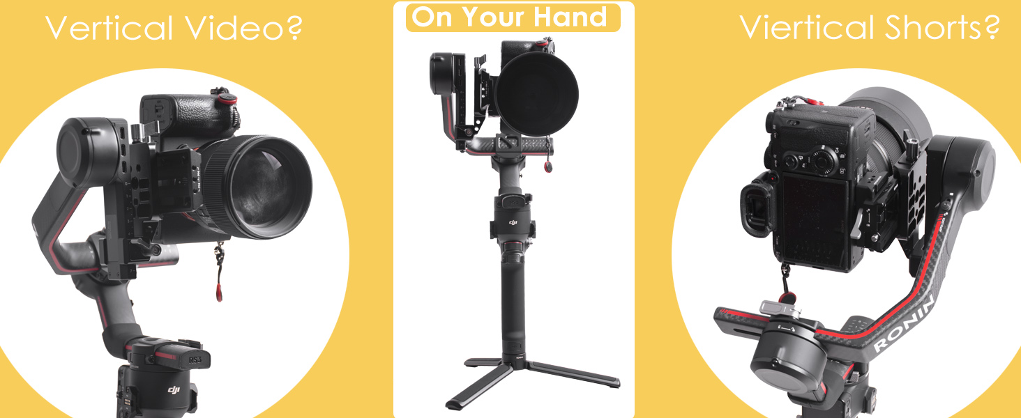 RS3 Vertical Camera Mount,Robust Portrait Mounting