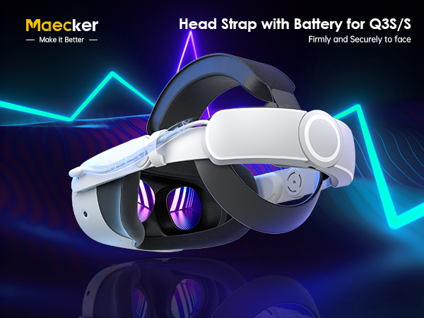 Amazon.com: Maecker vr Battery Head Strap for Meta Quest 3