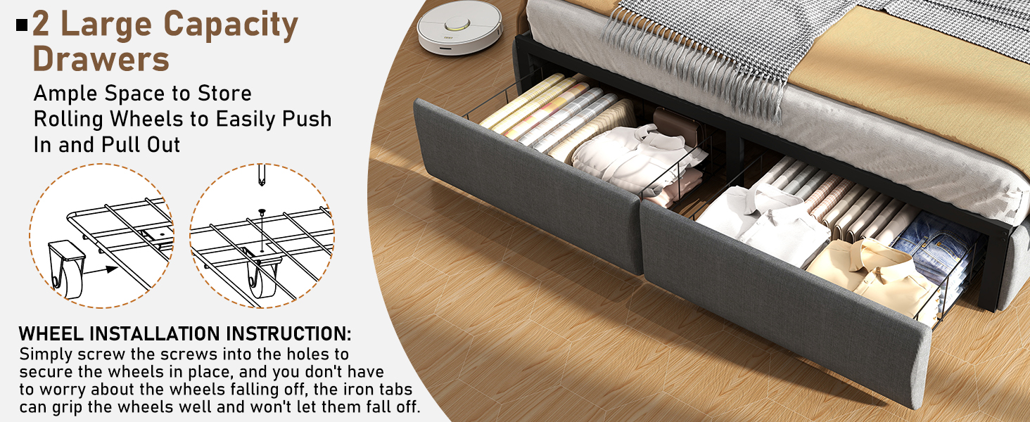 4 large capacity drawers
