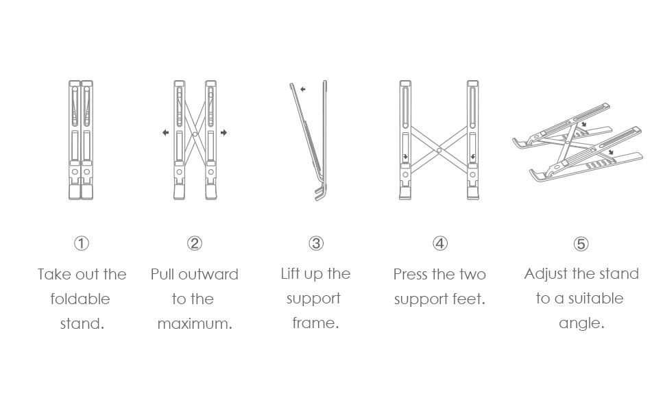 CROWNVIZ Aluminium Alloy Laptop Stand: Adjustable 7 Angles, Anti-Slip Rubber Pads, Foldable Design for 9-15.6 Inch Laptops – Perfect for Home Office, Gaming, and Travel (Silver) 14 TOP ANGELS