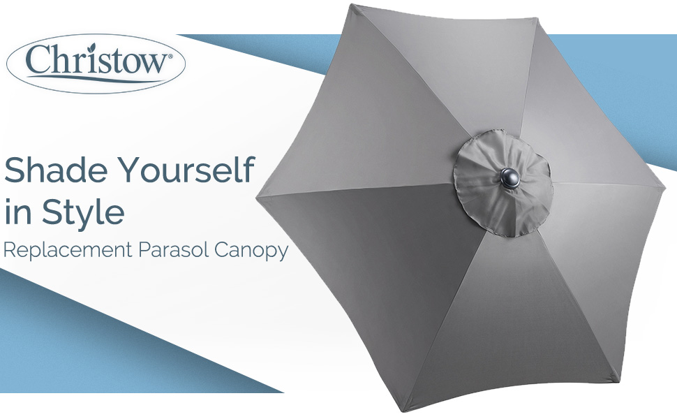 Christow Replacement Parasol Canopy 2m Hexagonal 6 Arms UV 30