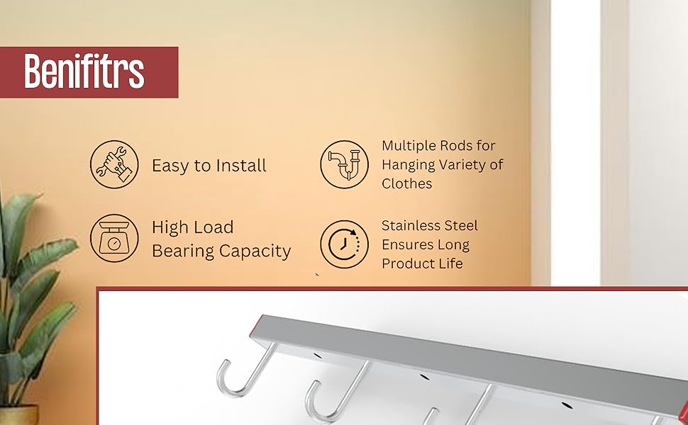  Stainless Steel Clothes Drying Rope Hook for Balcony SPN-REESC