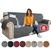 XINEAGE Quilted Sofa Cover Waterproof Couch Covers for 3 Cushion Couch, Super Soft Washable Slipc...