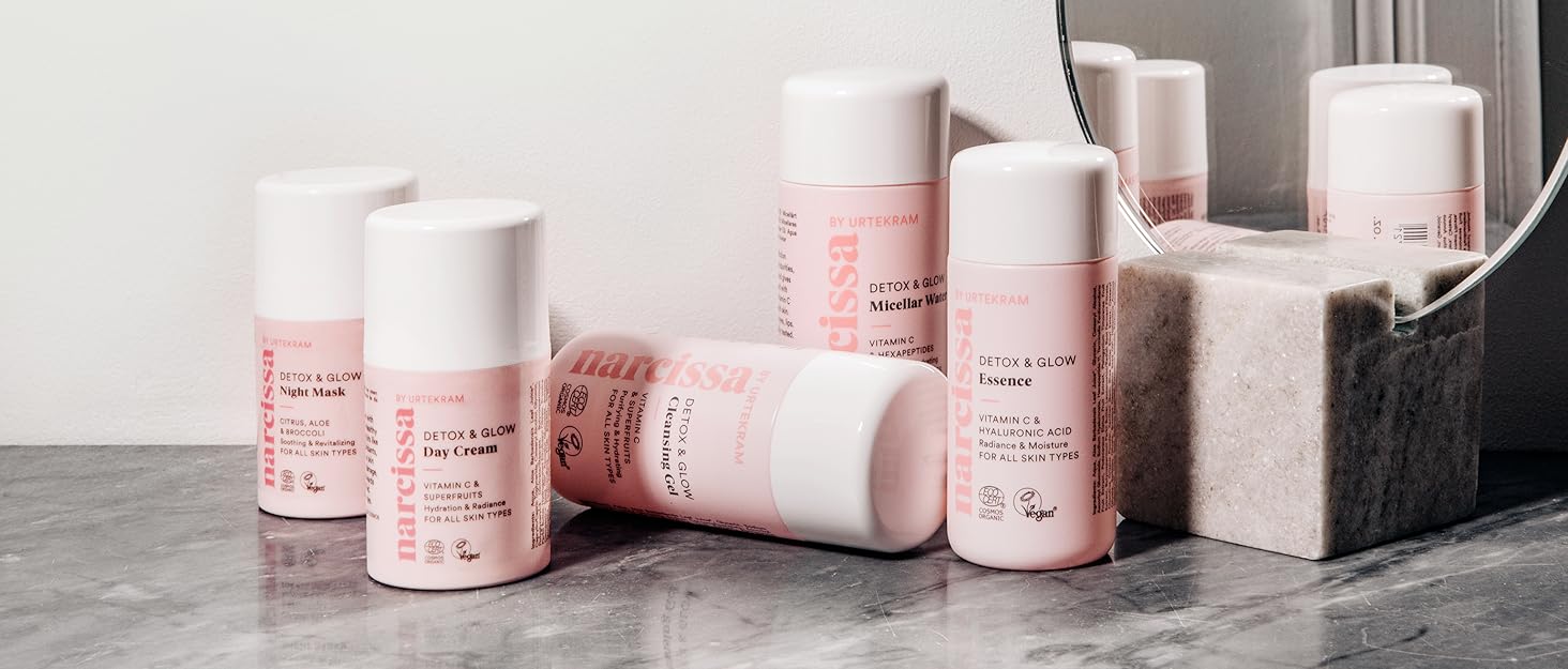 Urtekram Narcissa, Danish Beauty Products for a healthy skin, day cream, detox, night mask