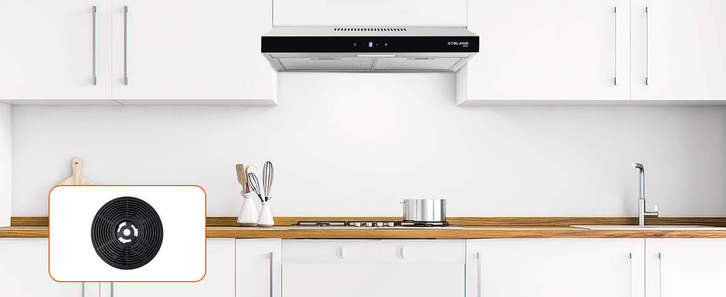 Gasland Chef SR60SS Visor Cooker Hoods 60cm, Quiet Cooker Hood Exhaust