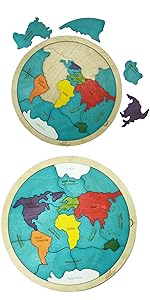 World map puzzle