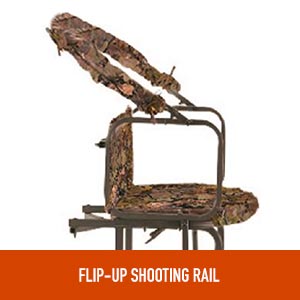 Guide Gear 20' 2-man Double Rail Ladder Tree Stand with Hunting Blind Flip Up