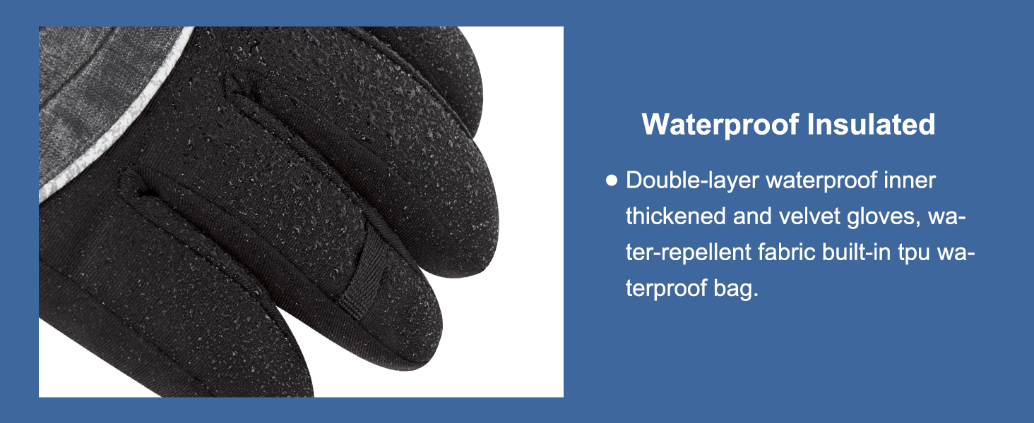 kids gloves winter waterproof