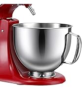 Gdrtwwh Stainless Steel Bowl for KitchenAid 4.5-5 Quart Tilt-Head Stand Mixer,Replacement with Ki...