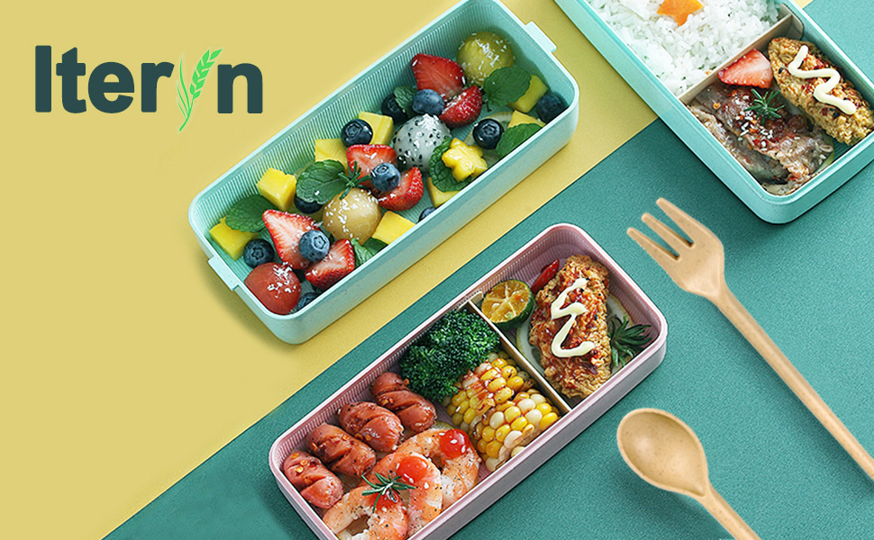 Bento Adults Lunch Box, Iteryn Stackable Bento Box, 3In1