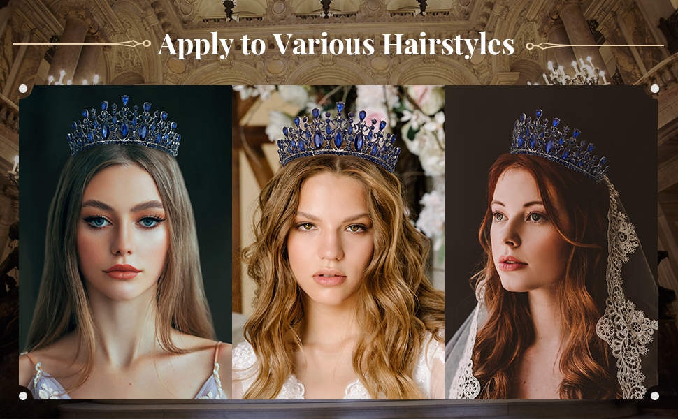 Rhinestone Tiaras and Crowns for Women baroque queen crown