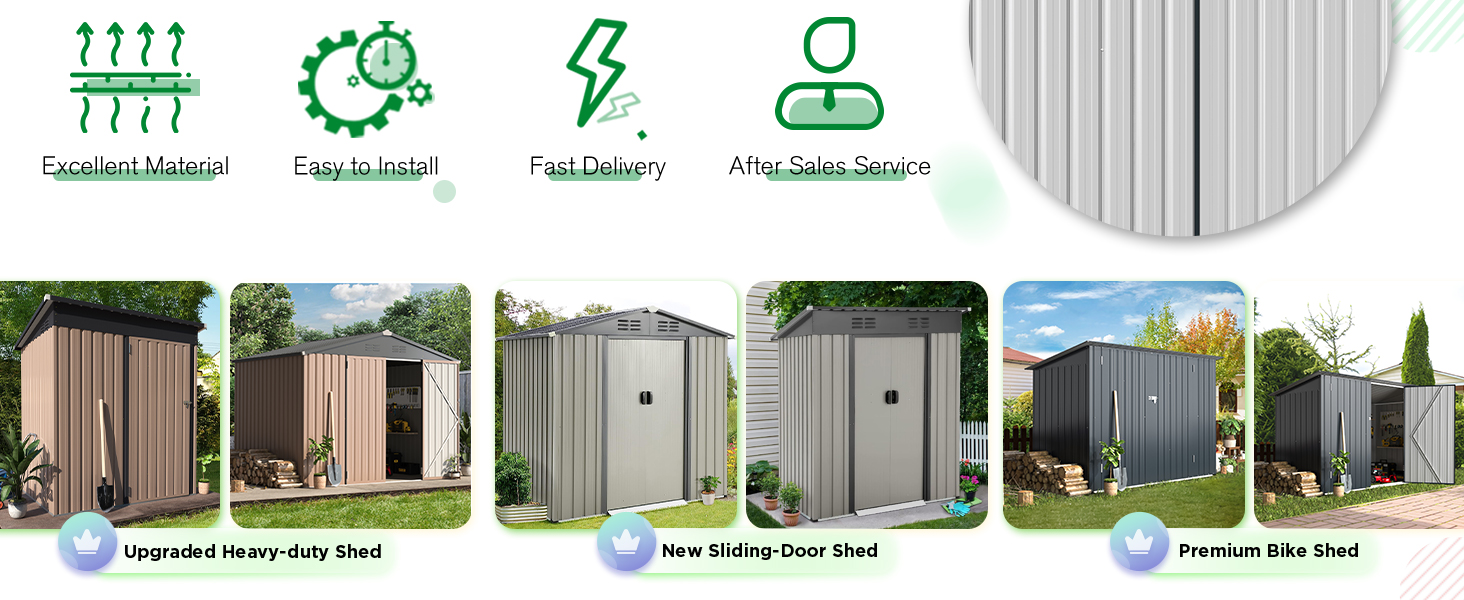 AECOJOY Garden Tool Storage Shed