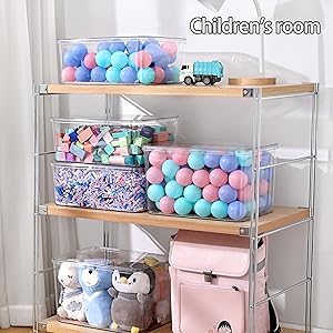 clear storage bin Classify the different items in your closet to make it neater