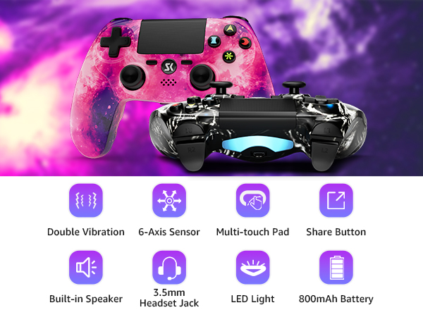 Amazon.com: ISHAKO Controller for PS4, Wireless Controller 2