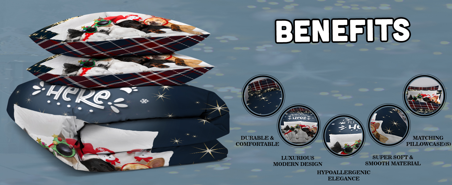 GC GAVENO CAVAILIA Animal Print Christmas Duvet Cover King Size