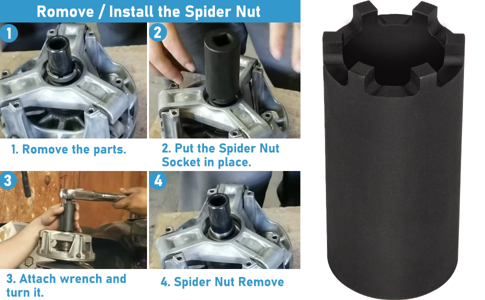 Clutch Spider Nut Socket Tool For Polaris 900 1000 XP RZR