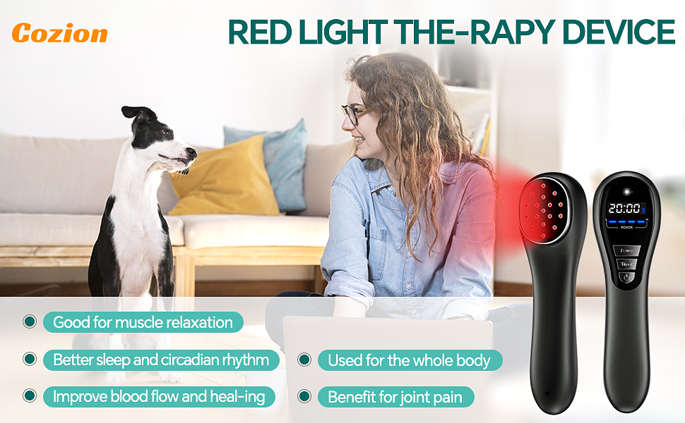Cozion Handheld red Infrared Light Device, Cold Red Light Device