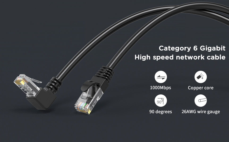 Amazon.com: JUXINICE 2Pack Cat 6 Ethernet Cable 6 Feet, 90