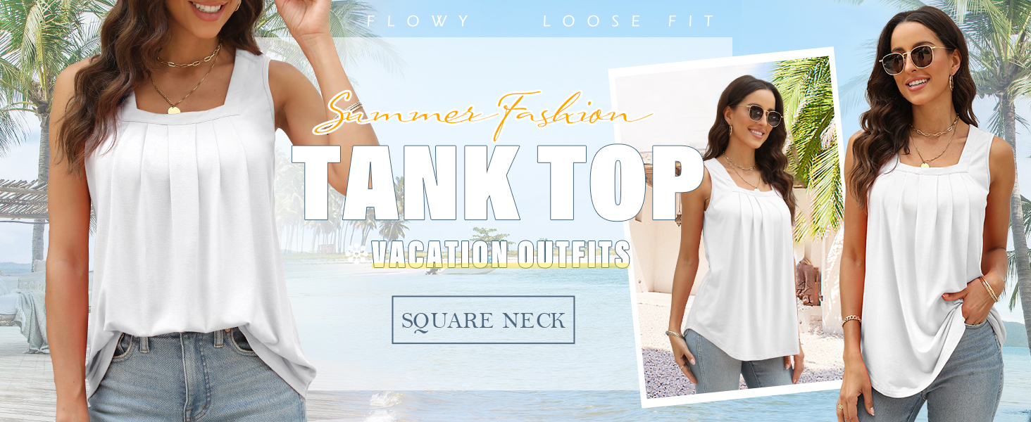 tank top for women loose fit flowy summer tops 2023