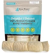 Raw Paws Beef Cheek Rolls for Dogs, 10-inch , 4-ct - Packed in USA - Rawhide Alternative Dog Chew...