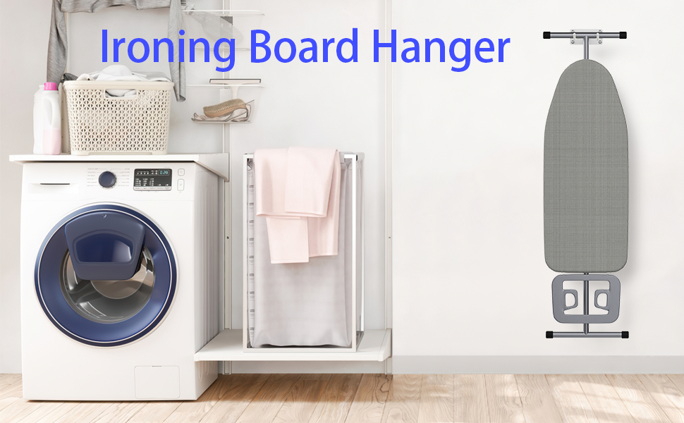 Punmoy Ironing Board Hanger Wall Mount, Iron and Ironing