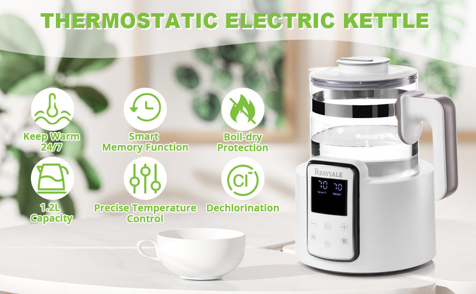 Electric Kettle Temperature Control, Baby Formula Water Kettle Instant