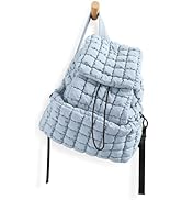 ODODOS Quilted Backpack for Women Lightweight Puffer Hiker Pack Drawstring Padding Travel Gym Bag...