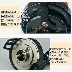 リョービ　IKADA 60 チヌ用リール RYOBI リョービ IKADA60DX 右ハンドル 右巻き イカダリール 筏