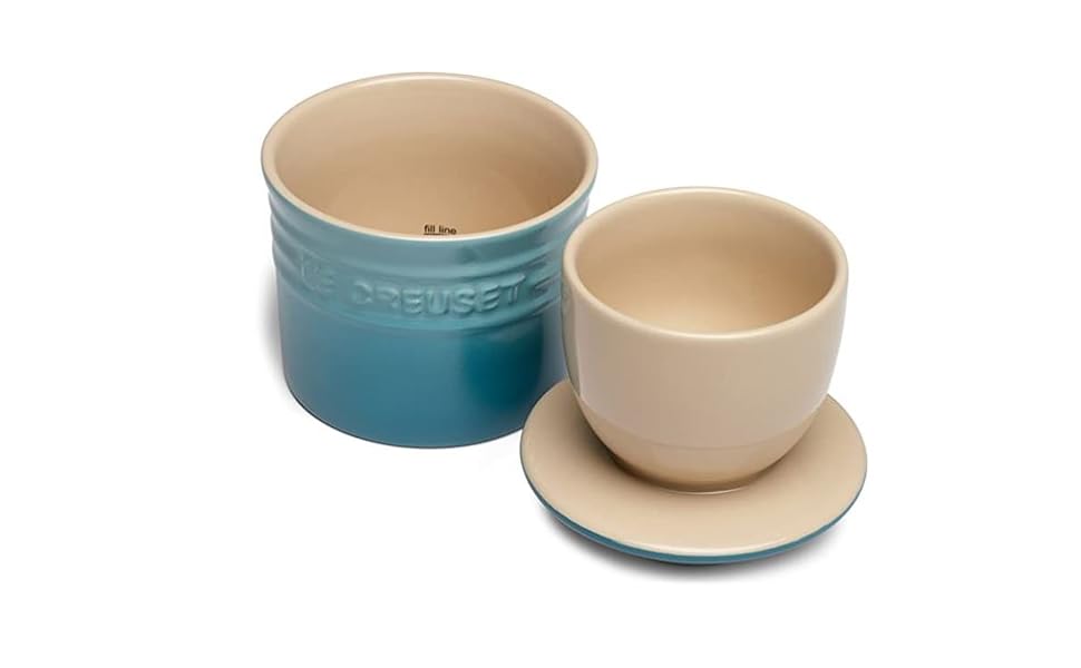 Le Creuset Stoneware Butter Crock, 6 oz., White Butter