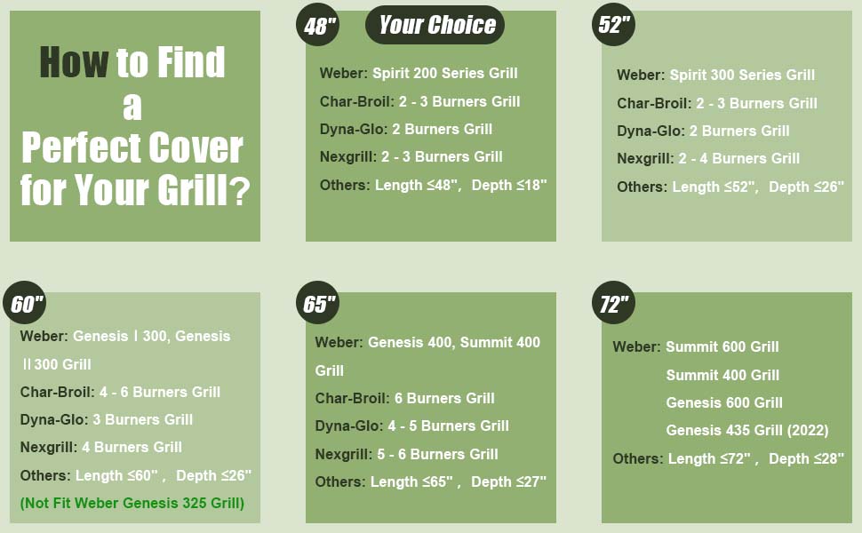 Bestcella BBQ Cover 48 Inch 600D Heavy Duty Grill Cover for er