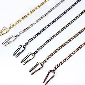 懐中時計のチェーン 懐中時計用付属品 クリップタイプ懐中時計チェーン 4colors