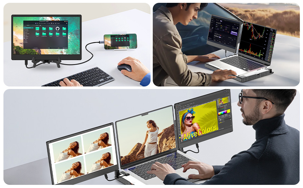 Alic F3 トリプルモニター 14インチ デュアルディスプレイ 楽天市場】Alichome F3 トリプルモニター 14インチ FHD 1080P