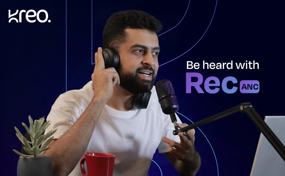 Kreo Rec Condenser Microphone Condenser Mic for Podcast TypeC & USB