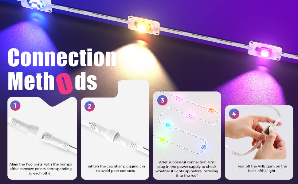 POOFZY Permanent Outdoor Lights for House