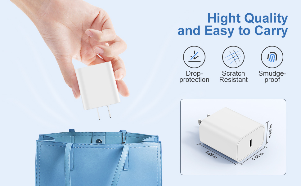 iPhone Charger Fast Charging Block with 10ft Cable, [Apple MFi Certified] 2Pack