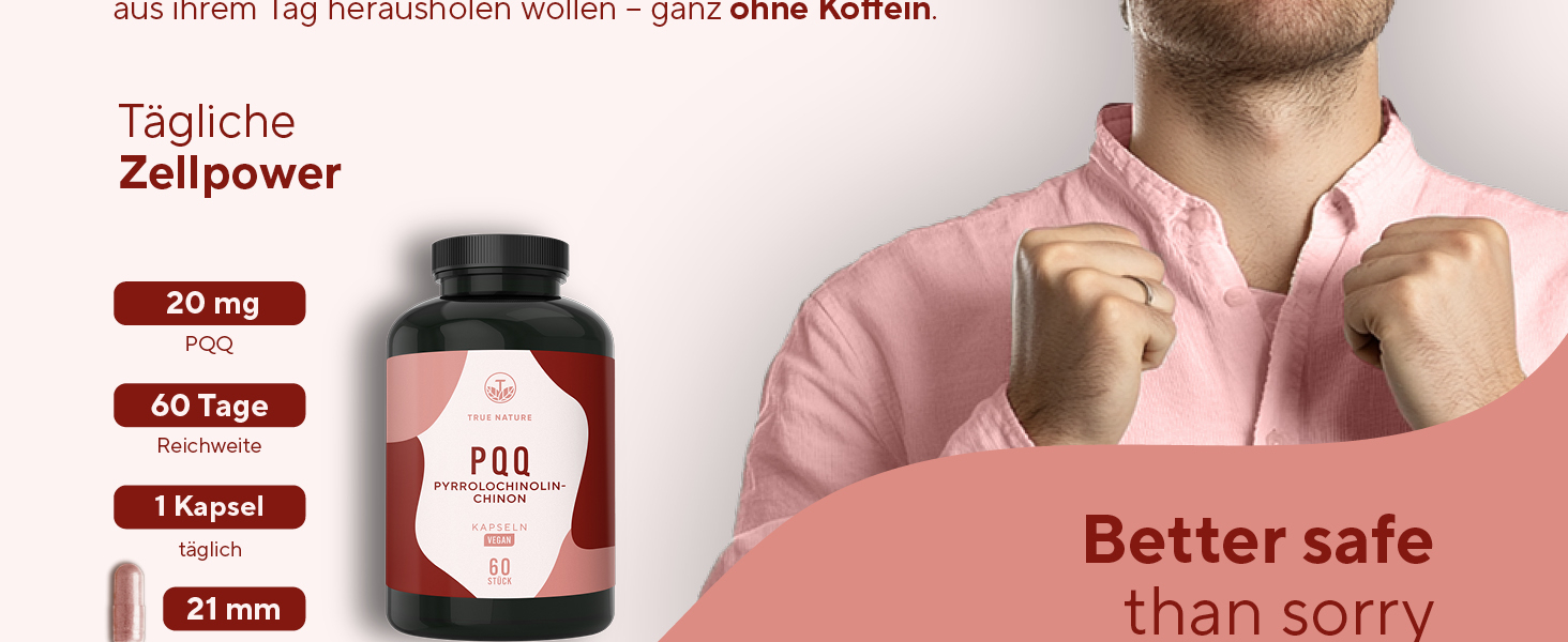 pqq kapseln hochdosiert pqq 20mg pqq hochdosiert bio Nerven Gehirn Anti-Aging Zellenergie Zellen