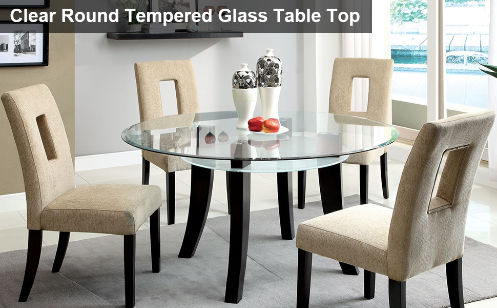 BAOPIN 30" Inch Round Glass Table Top 1/3" Thick Flat