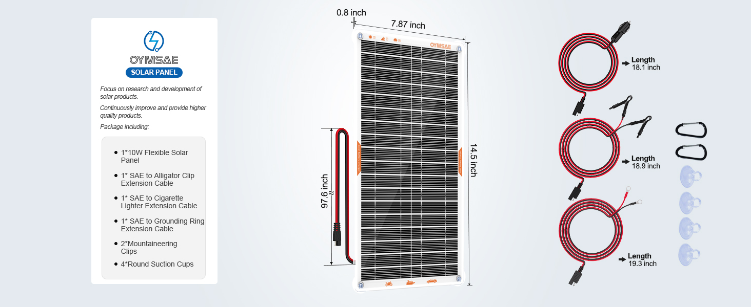 10W Solar Car Battery Charger Portable 12V Trickle Battery Charger