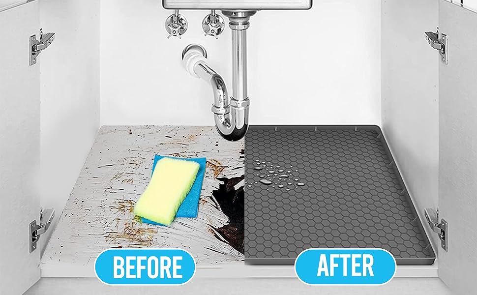 MARAL'S SHOP Waterproof Under Sink Mat Cut to Fit Sink