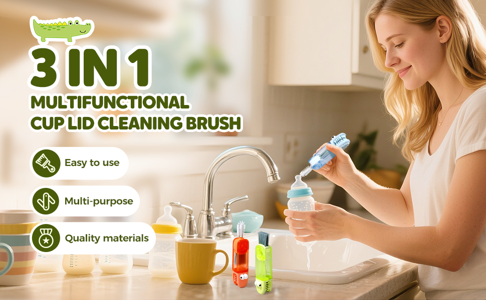 cup lid cleaning brush