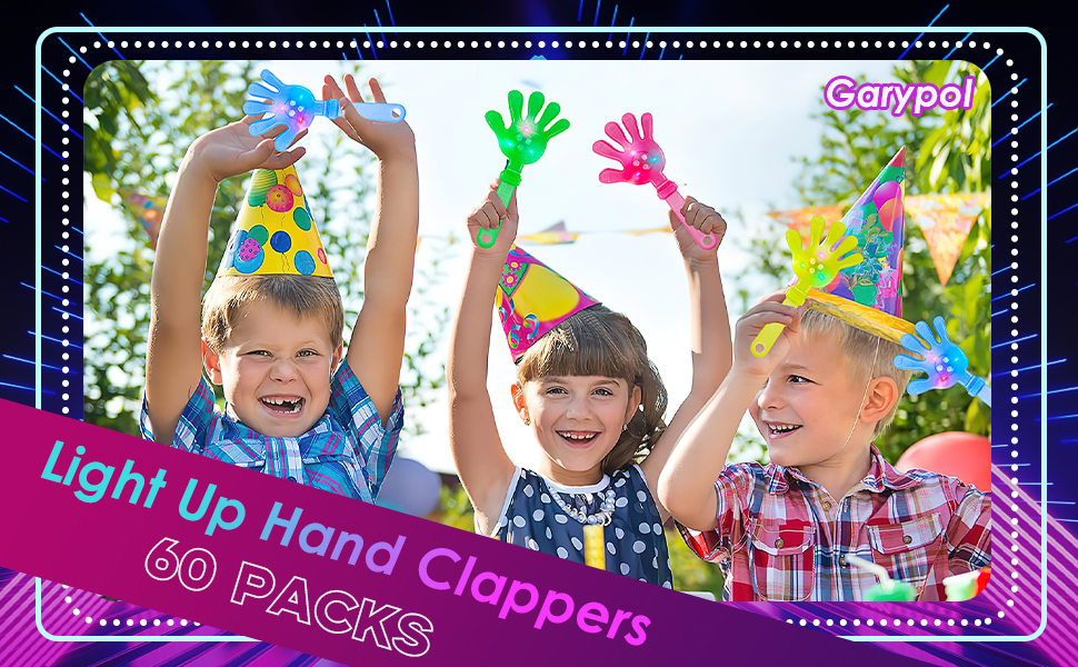 60 pack hand clappers in 4 colors