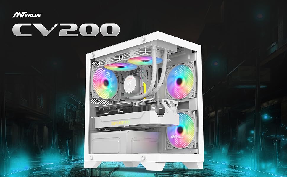 ant esports cv200 computer case gaming cabinet
