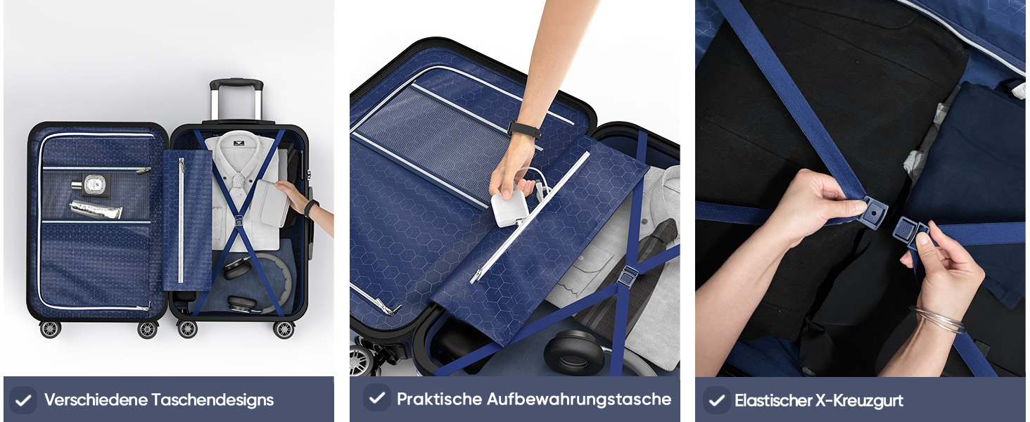 reisekoffer hartschale showkoo koffer