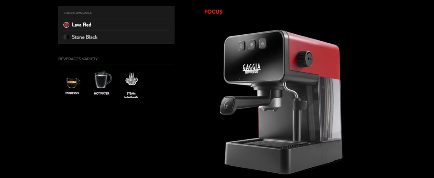 Gaggia Espresso Style Manual Coffee Machine and Cappuccino Maker with Milk Frother, Stone Black 5 espresso style focus