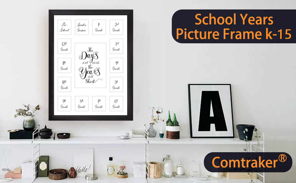 Comtraker School Year Picture Frame Pre K12 Collage Photo