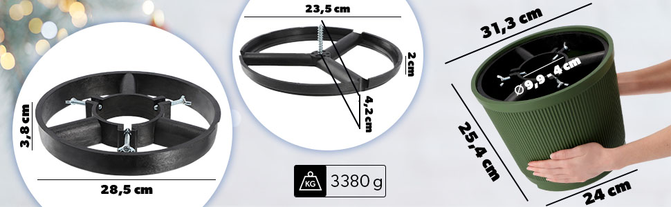 Supporto per albero di Natale per esterni, supporto per albero di Natale, supporto per albero di Natale