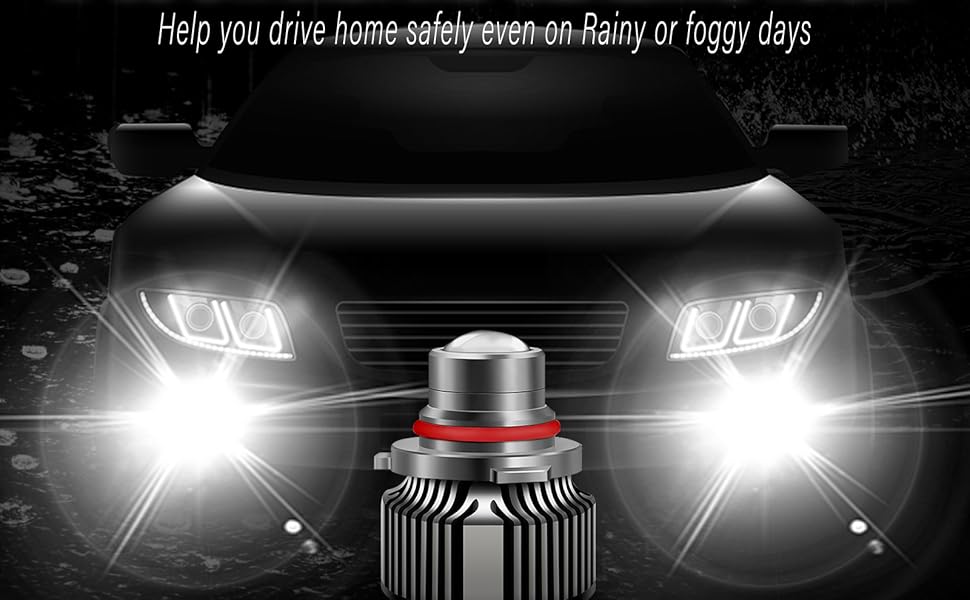 ML MILELE H10 9005 LED Fog Light Bulb,HB3 Lemon Green Fog Light,9145/9140 Projection