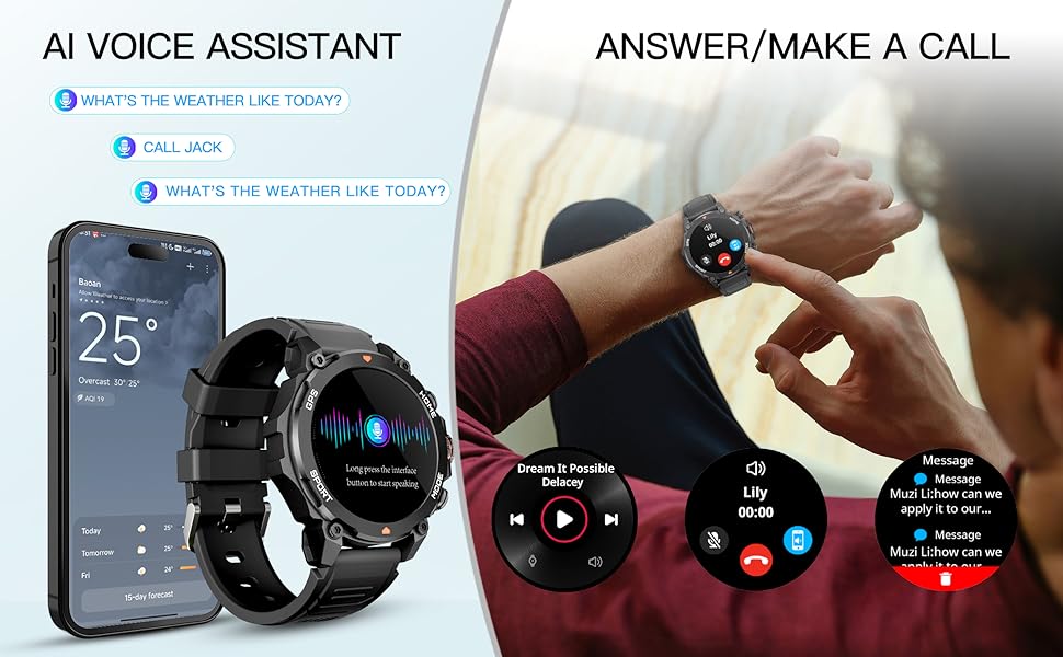 smart watch can make & answer call
