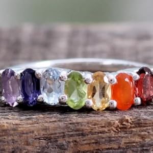 Novica,Multicolor,Gemstone, Silver,Band,Ring ,For Women,Gift,Accessory,Modern,Fashion,Metal,Jewelry